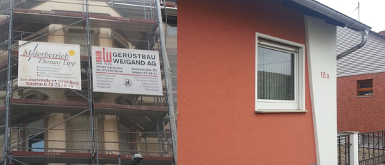 Hausfassade wird gedämmt